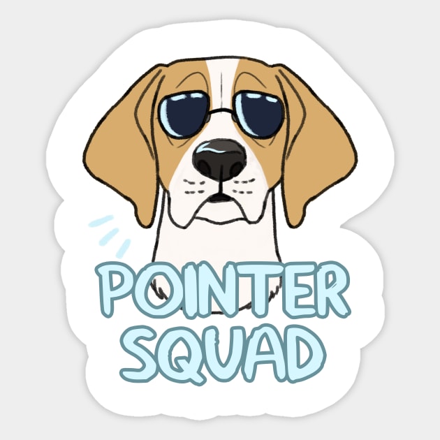 POINTER SQUAD (orange) Sticker by mexicanine